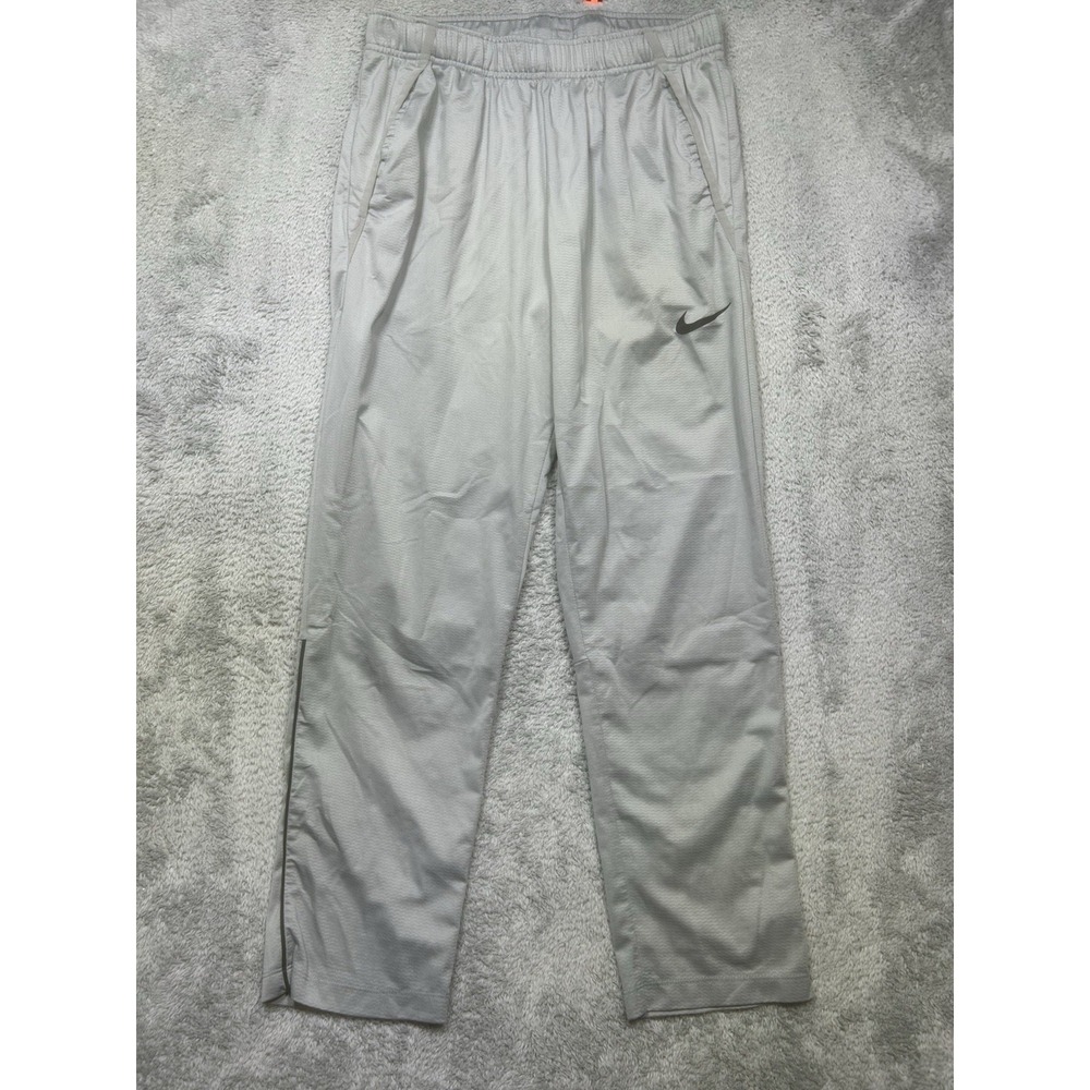 Nike Track Pants Men's L Gray Epic Knit Athletic Training Running Pockets DM6597